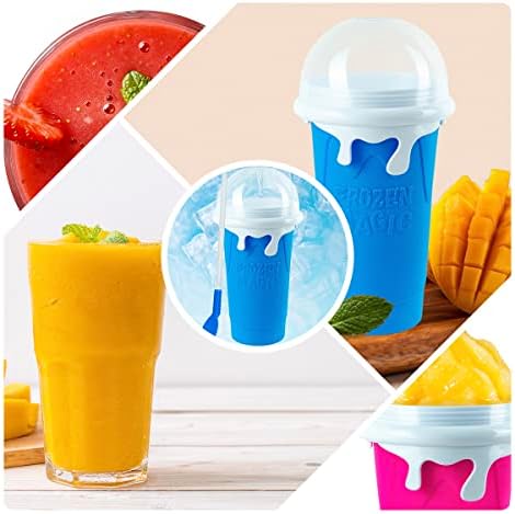 Kup pushy Macer, smrznuto čarobni čaj za stisak, 16,9 oz / 500ml Slushy Stieze Cup za domaće mliječne aparate, čaša za stisak stiskastih