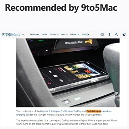 CarQiWireless bežični punjač za Honda Civic -2021 sa USB portom, podloga za bežično punjenje za Honda Civic Hatchback Si Coupe