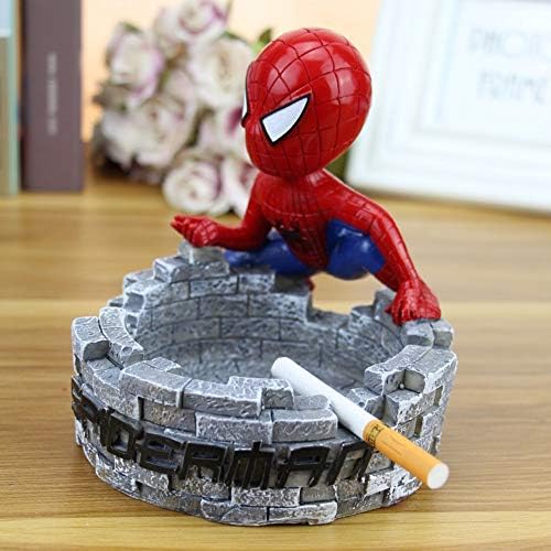 Jatasi Ashtray, pepeljarska smola, retro cigareta / cigareta pepeljara kreativni spiderman oblik europski stil za kuću uredske dekoracije