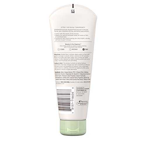 Aveeno Pozitivno Blistav Regenerator Od 60 Sekundi Za Tuširanje Lica 5 Unci