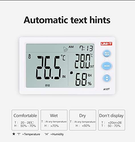N / A A12t digitalni LCD termometar higrometar mjerač temperature vlažnost budilica meteorološka stanica unutrašnji vanjski instrument