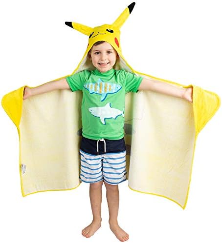 Franco Pokemon Pikachu kupatilo / bazen/Plaža meki pamuk frotir sa kapuljačom za peškire, 24 x 50 Kids & Kids Super meki pamuk peškir