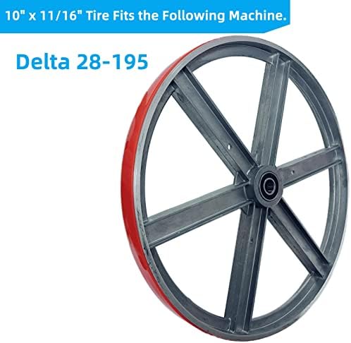 Uretanske gume za testere 11/16 široke x .095 debelo za 10 Delta 28-195 tračna pila - 2 Pakovanje