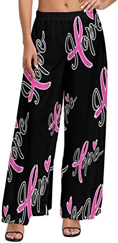 Baikutouan nada svijest o raku dojke ženske Ležerne pantalone sa širokim nogama labave udobne pantalone za jogu