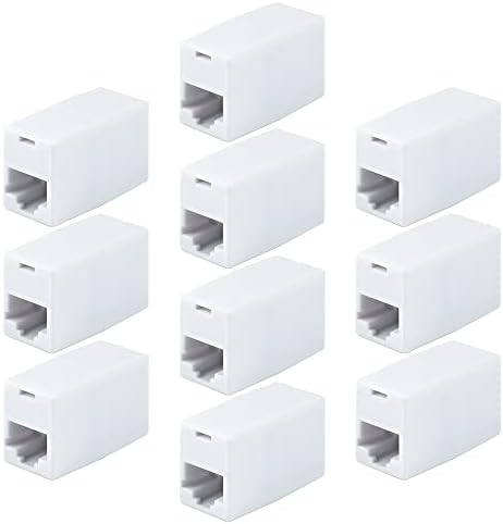 Power Gear Network Coupler, 10 pakovanja, povezuje RJ45 Ethernet kablovi na modeme, usmjerivače, čvorišta, CAT5, CAT5E, bijeli, 52229