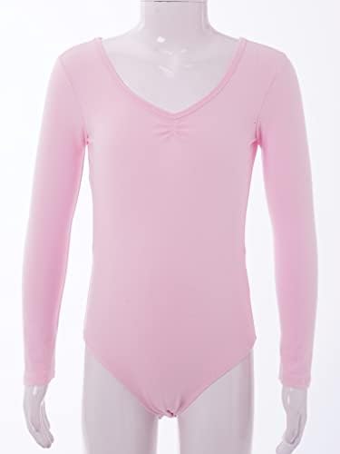 TTAO gimnastika triko Dugi rukav jednodijelna odjeća za djevojčice baletni Atletski plesni bodi Dancewear
