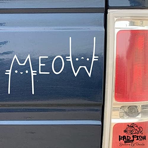 Slatka Kitty Meow Car naljepnica - Loše riblje prilagođene naljepnice - smiješna slatka naljepnica za vaše vozilo Purfect za mačje