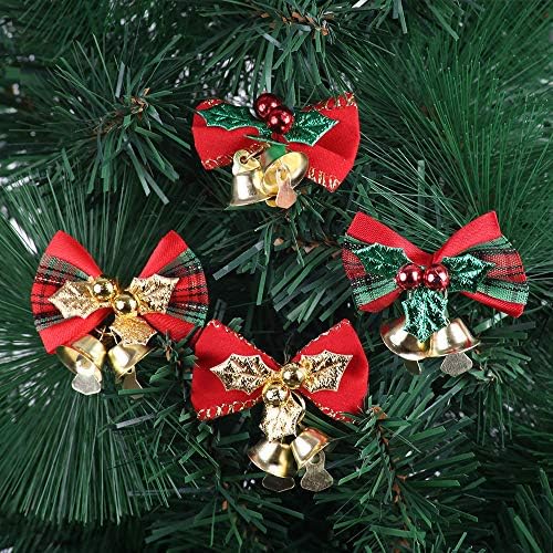 Barbre božićni luk božićni vijenac božićni ukras stabla pokloni sa željeznim zvonama 1,18in * 1,77in