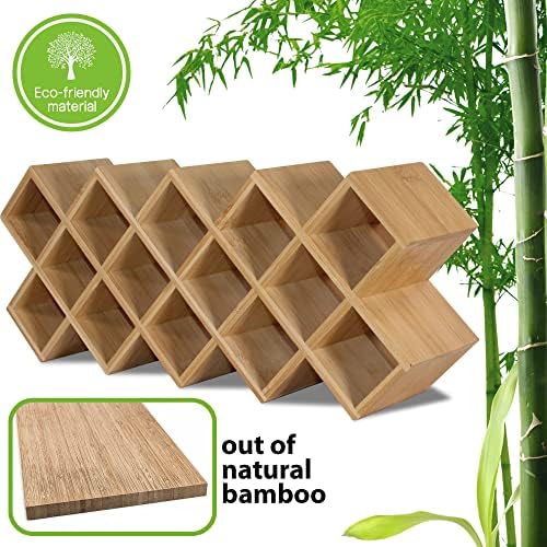 IRONIX stalak za organizatore začina-bambusov Organizator začina sa teglama – kompaktna kuhinjska polica za začine za jednostavno