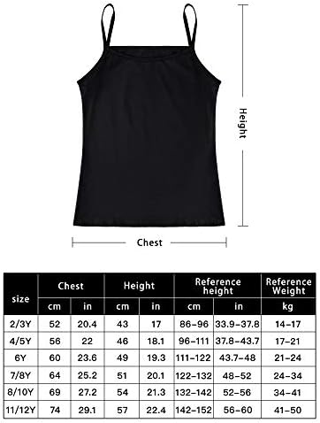 SATINIOR 4 komada djevojke ples Tank Top rukav špageti remen Crop Tank Top za Dancewear