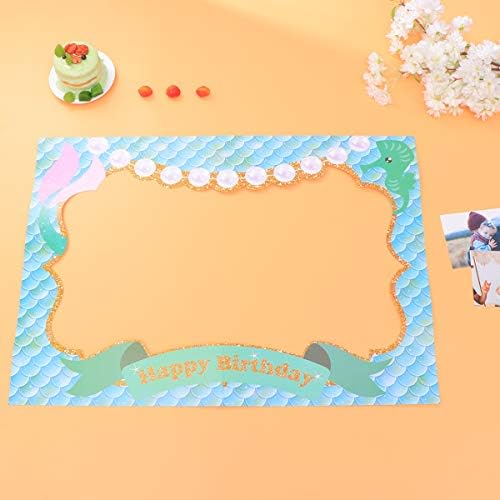 Amosfun Rođendanska Zabava Foto Rekviziti Funny Mermaid Photo Frame Papir Fotografija Rekviziti Party Ornament Party Potrepštine Za