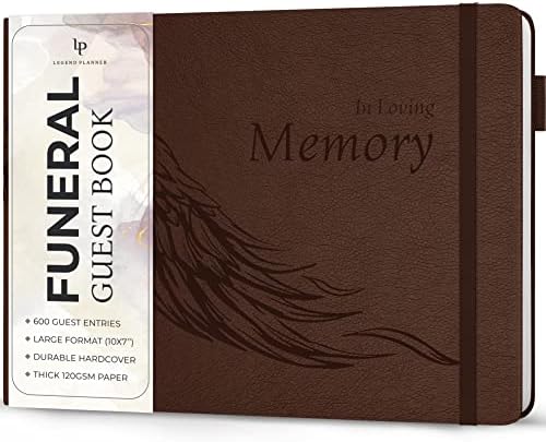 Legenda Funeral Guest Book-Prijavite se knjiga za spomen & amp; Pogrebne usluge – Celebration Of Life Book – 600 unose gost, džep