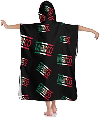 WEEDKEYCAT peškir sa kapuljačom sa kapuljačom za meksičku zastavu za djecu Meki plišani peškir za kupanje sa kapuljačom za pokrivače