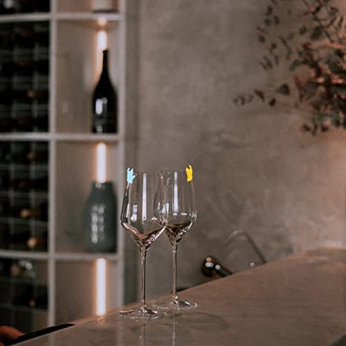 Hemoton Tumbler etikete 6kom Silikonski stakleni markeri za vino Funny Rock on Hand gesture Wine Charms identifikacija stakla za naočare