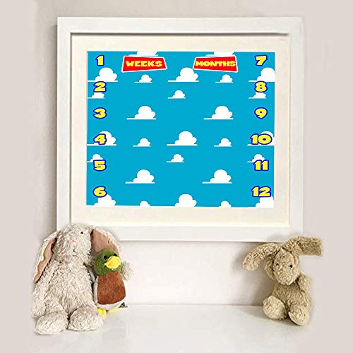 F-FUN SOUL blue Sky White clouds pozadina za dječake djevojčice, baby Milestone deka 40x40in Meki flanel, rekviziti za praćenje rasta