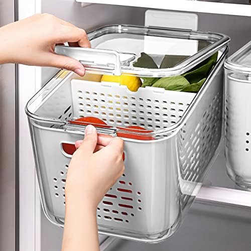 Ipegtop povrće kontejneri za frižider, proizvode Saver kontejner voće Organizator BPA-Free Fresh kontejneri frižider sa poklopcem