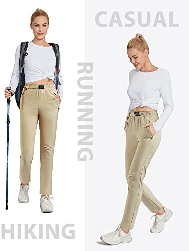 G4Free ženske planinarske pantalone sa džepovima lagane putne hlače sa kaiš brzom suhom