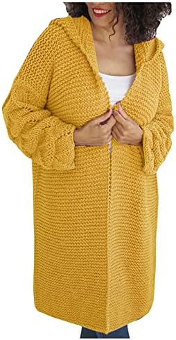 Shusuen & nbsp;ženski dugi kardigan kaputi pleteni ležerni otvoreni prednji Dugi rukav labavi džemper