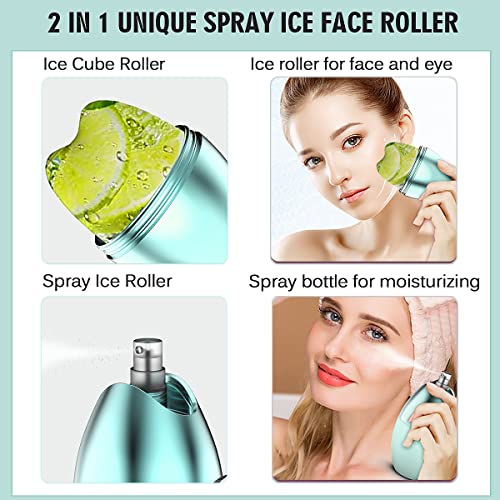 Ice face Roller, sprej Ice Roller za lice i oči, višekratna ljepota Ice facial Roller za njegu kože lica, uklonite Fine linije, LED