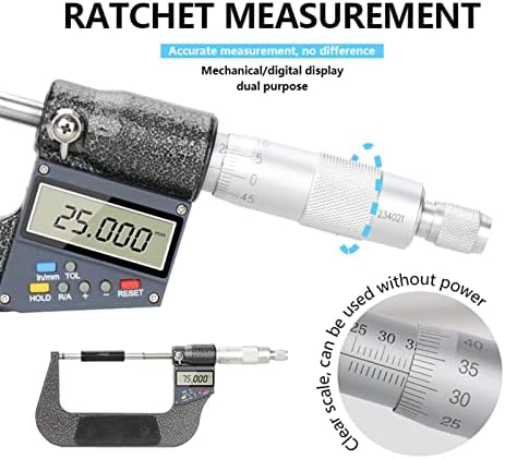 Tačnost mikrometra SMANNI 0.001 mm 0-25/50/75/100mm vanjski mikrometar elektronski digitalni alat za Mjerenje mjerača čeljusti