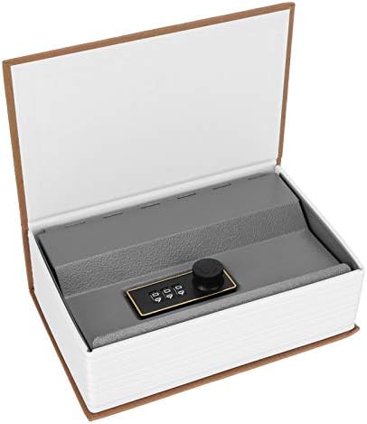 Sef za knjige sa kombinovanom bravom, prenosiva metalna kutija za knjige Tajna knjiga skrivena sef, 7.2x4.6x2.2in Skrivena tajna kutija