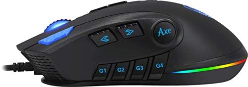 Sads Ax Gaming Mouse: 12 Programibilni tasteri, RGB pozadinska linija, 6 DPI Podesivi nivoi, udoban grip ergonomski optički senzor