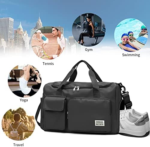 Ancorfy Travel Duffel torba za žene i muškarce Sportska torba za teretanu sa suhim mokro odvojenim džepom i obućima, putni torbu za