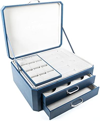 Klassic Organizator luksuzna Unisex kutija za nakit | elegantni Organizator za naočare za sunce / satovi, prstenje | 6 kaiševa / punjenje
