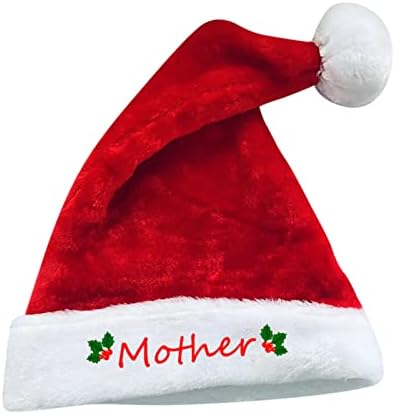 Plišani Božićni šešir sa prirubnicom porodični vrhunski kratki plišani Božićni šešir stolice i stolovi