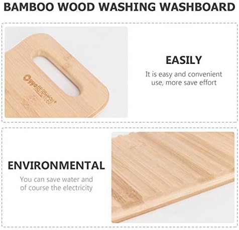 Cabilock Retro Decor Retro Decor ploča za pranje drveta 1 kom bambusovo drvo za pranje veša daska za pranje veša protiv veša ploča