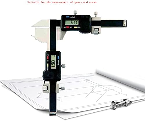 BHVXW M1-M25 0.01 mm digitalna čeljust debljine zuba zupčanik zupčanik mjerni alat precizni zupčanik zubna Nonier čeljust