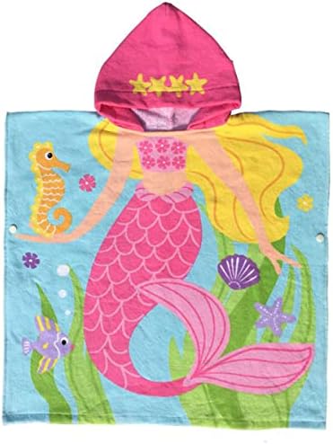 STOBAZA 2kom kapuljačom nosive tuš štampanje Cm Odjeća ogrtač Mermaid za kupanje Cartoon Robe djecu plaži