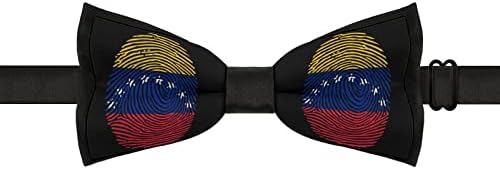 FORSJHSA Venezuela Zastava otisak prsta muške prethodno vezane leptir mašne Podesiva štampana novost kravata