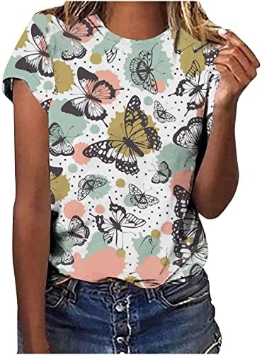 Ženska odjeća Modni kratki rukav Crew Crt Modest ručak Top košulja Jesen Ljetna pamučna bluza za dame CJ CJ