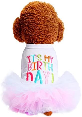 Pas rođendan Tutu Dress pas odjeća za male pse djevojka Chihuahua Yorkie rođendansku zabavu Outfit