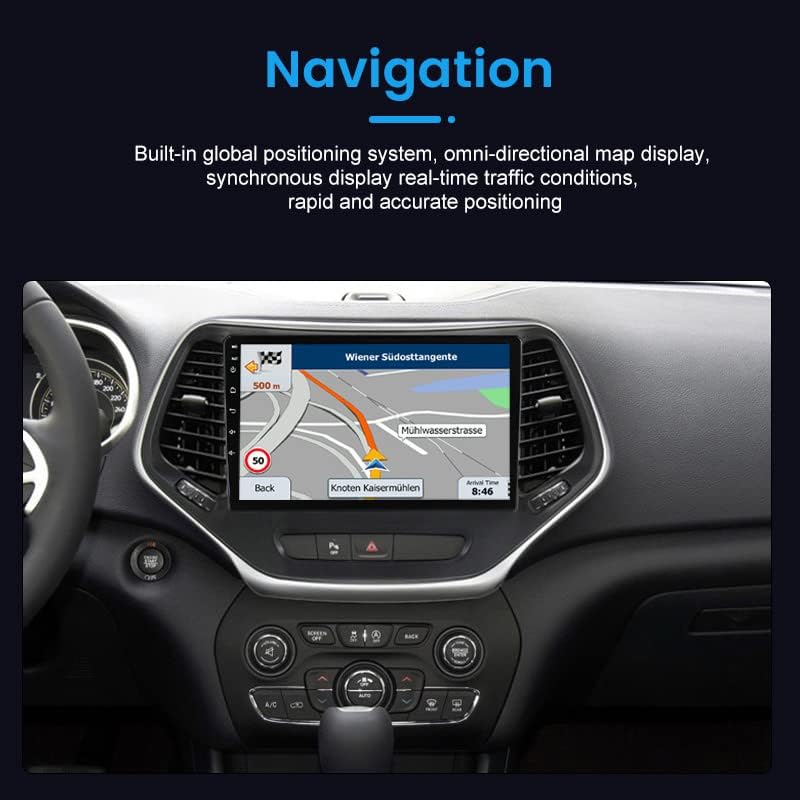 Auto Radio Stereo za Jeep Grand Cherokee 2014-2018, Biorunn Android 11 10.1 8CORE Car GPS Navi Wireless Carplay Auto Head jedinica