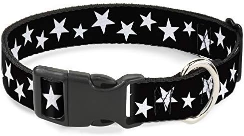 Cat Collar Breakaway Multi Stars crno bijela 6 do 9 inča širine 0,5 inča