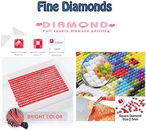 Dijamantni setovi za odrasle, list Dijamant Art Kids početnik DIY 5D boja po brojevima, velikim punim bušilicama dijamantskih točkica