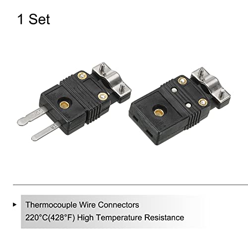 Meccanixity J tip termoelement žičani konektori Muški Ženski Adapter za utikač visoka temperatura 220°C sa stezaljkom za pričvršćivanje