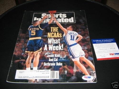 Jason Kidd Cal Bears, nets Psa / dna potpisan Sports Illustrated - autographed NBA magazini