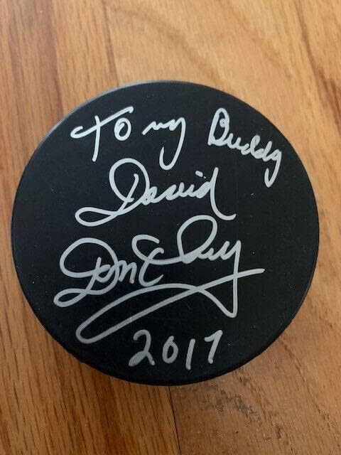 Don Cherry ruku potpisao Black Hockey Pak Hokej Legenda David Jsa-Autogramed NHL Paks