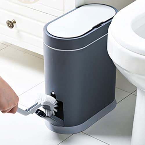 XBWEI 8L pametna kanta za smeće za domaćinstvo indukcijski Vodootporni poklopac toaleta četka za toalet integrisana kanta za smeće