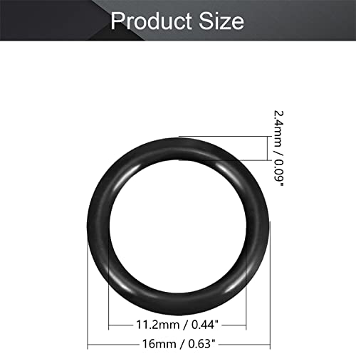 Othmro Nitrilni gumeni O-prstenovi 180mm od 175.2 mm ID 2.4 mm Širina, Metrička zaptivna brtva, pakovanje od 5