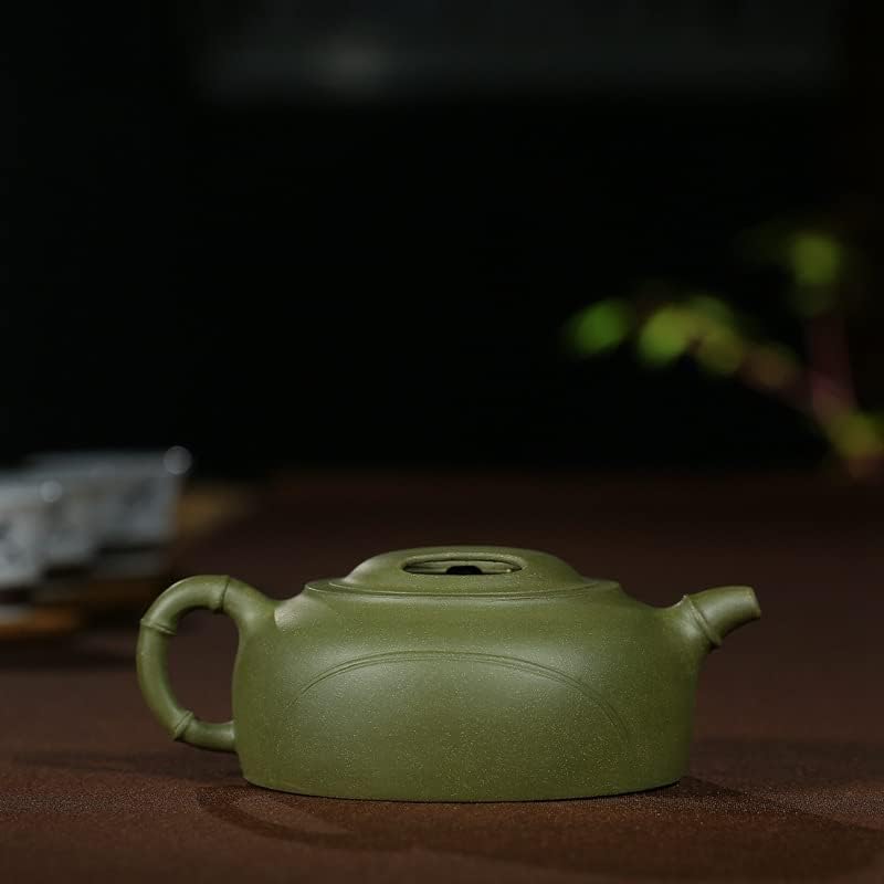 Poznata ručno izrađena ljubičasta pijesak lonca sirove rude porculani zeleni blat čaj za čaj krava pokrivač bambus čajnik 名家 全 手工