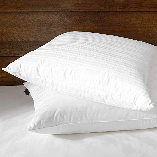 downluxe jastuk od Gusjeg perja - Set od 2 krevetna jastuka za spavanje sa vrhunskom školjkom od pamuka, King