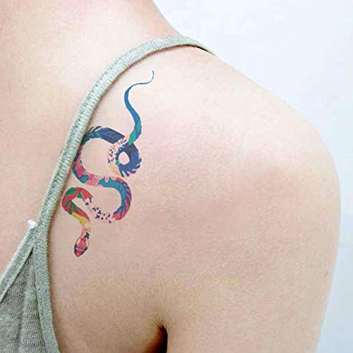 Oottati male slatke privremene tetovaže naljepnice u boji zmija