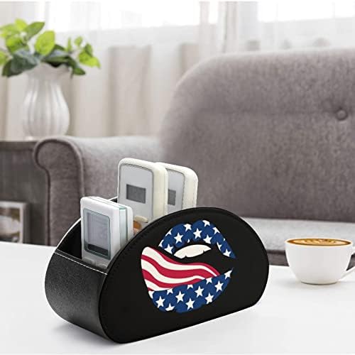 Američka zastava usne držač za daljinsko upravljanje olovka kutija PU Koža daljinski Caddy dekorativni sto za odlaganje Organizator