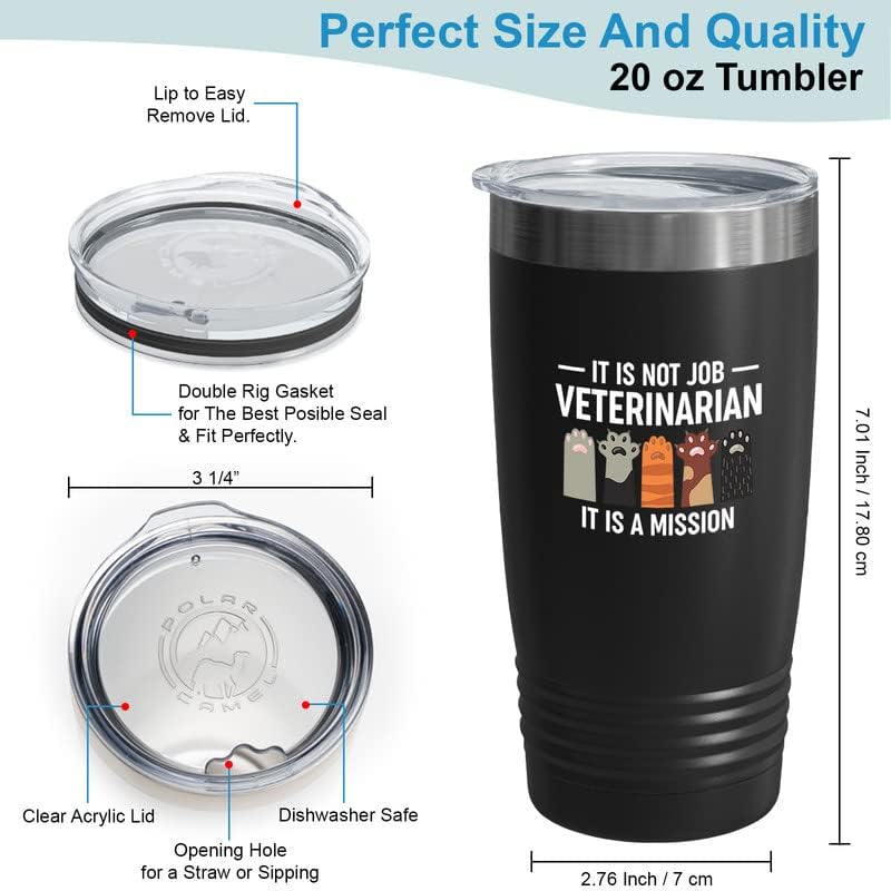 Veterinar Black Viking Tumbler 20oz-to nije posao - Veterinarska ishrana dijetalni klinički Anesteziolog konjska Zoologija tehnički