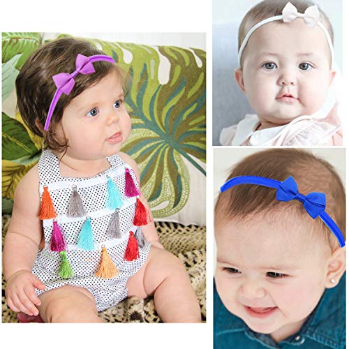 20pcs Baby Headbands najlonski lukovi traka za glavu mali luk za kosu Elastics Hair Accessories za djevojčice novorođenčad dojenčad