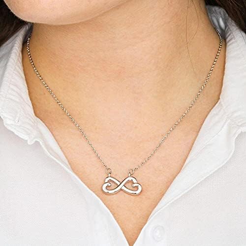 Nakit za poruke, ručno izrađena ogrlica - personalizirana poklon Infinity Hearts, sretna ogrlica od 24. rođendana s porukom, poklon
